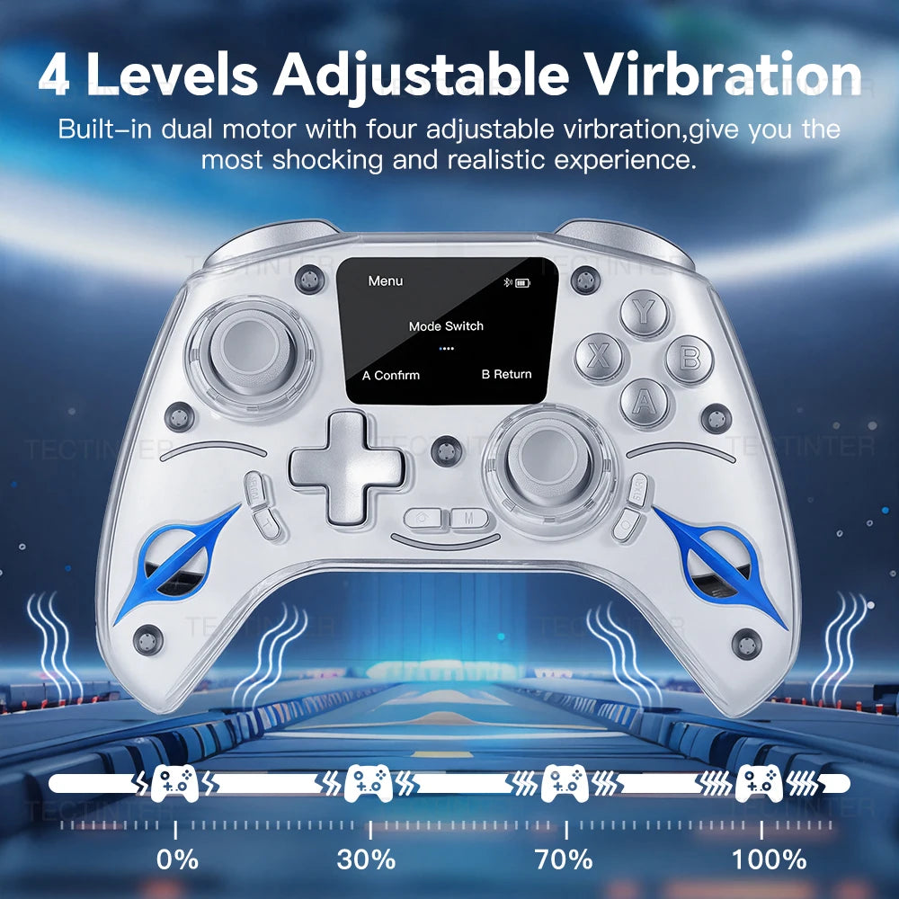 Bluetooth-Compatible Hall Effect Wireless Controller for Nintendo Switch1 & 2 PS4 IOS Android Gamepad Joystick for PC Controle