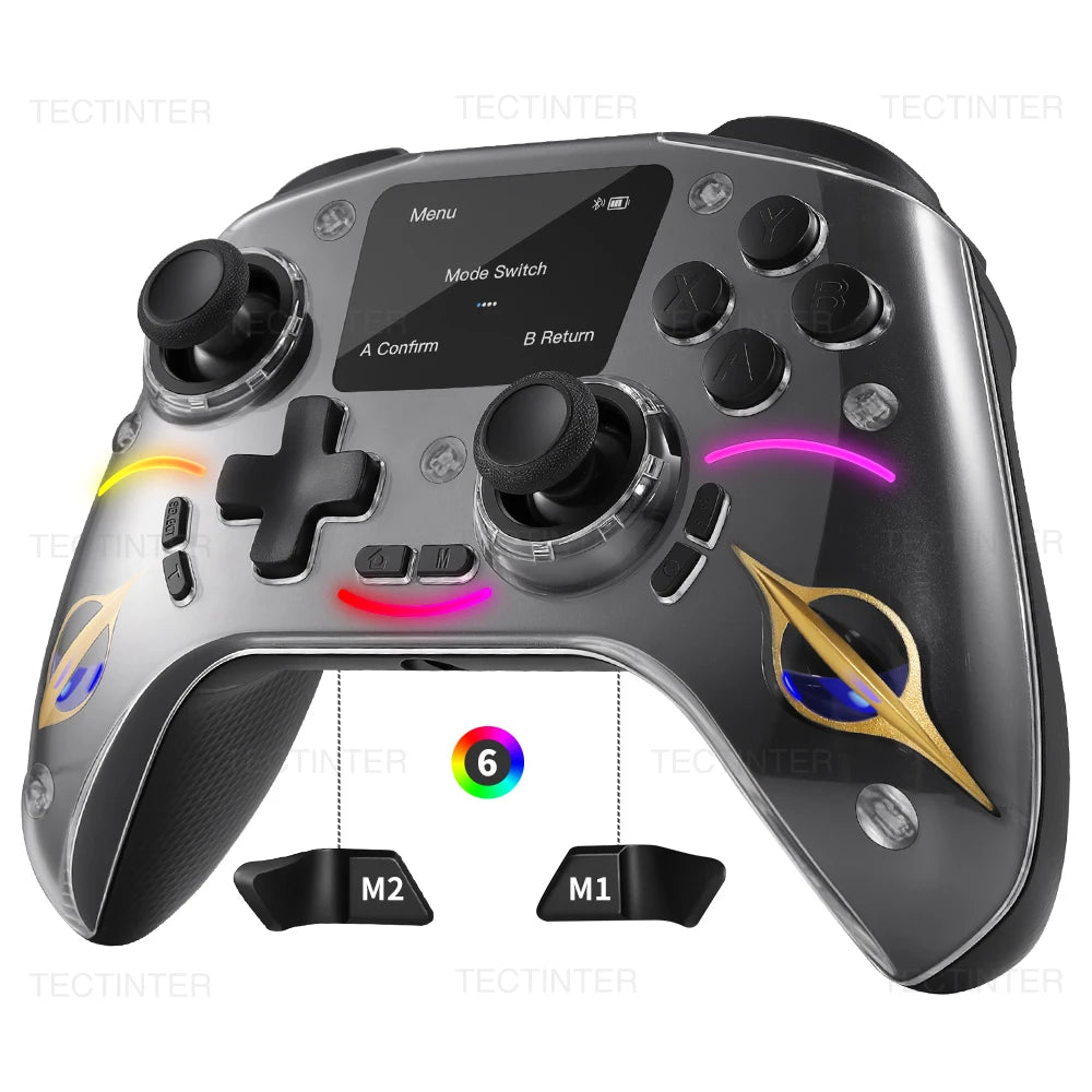 Bluetooth-Compatible Hall Effect Wireless Controller for Nintendo Switch1 & 2 PS4 IOS Android Gamepad Joystick for PC Controle