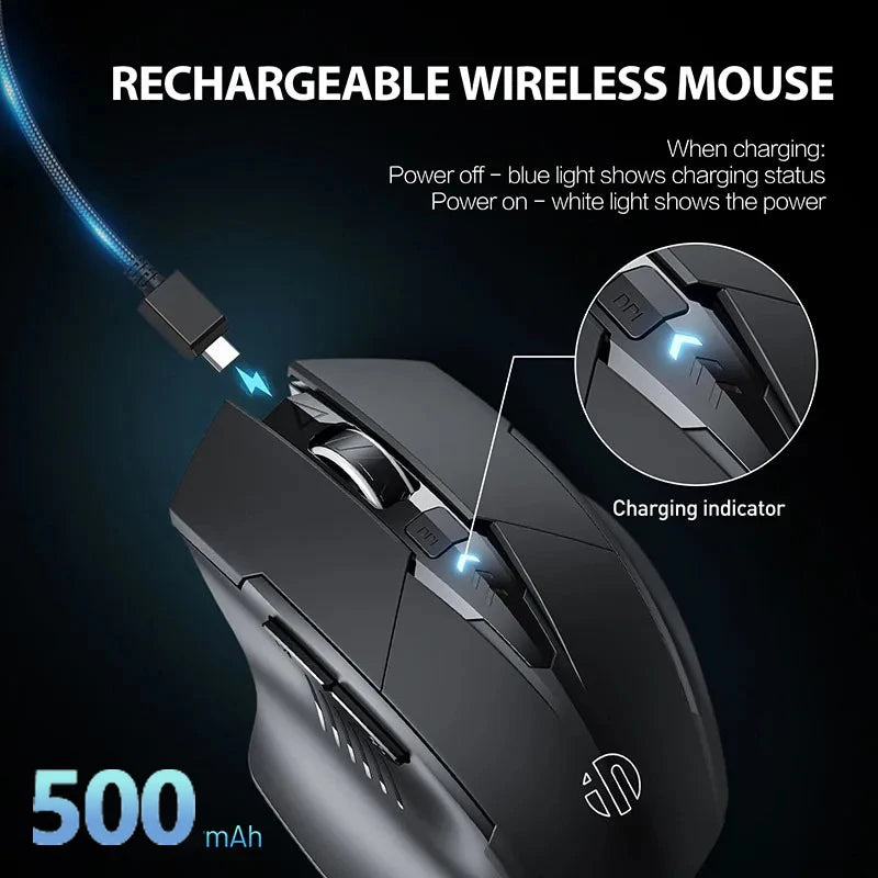 INPHIC F1SF1A1 2.4G Wireless Mouse 500mAh Ergonomic Rechargeable Silent Mouse Office Home Laptop Desktop Computer Universal