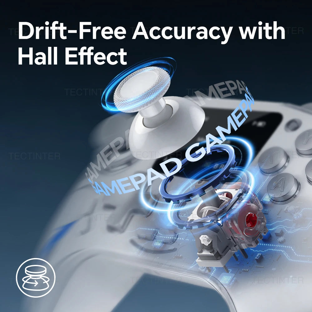 Bluetooth-Compatible Hall Effect Wireless Controller for Nintendo Switch1 & 2 PS4 IOS Android Gamepad Joystick for PC Controle