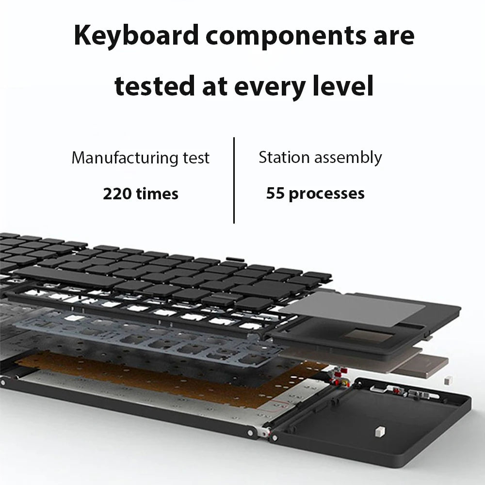 New Folding Keyboard For Xiaomi Samsung iPad Mobile Phones Tablets PC Multiple Devices To Connect Bluetooth Wireless Keyboard