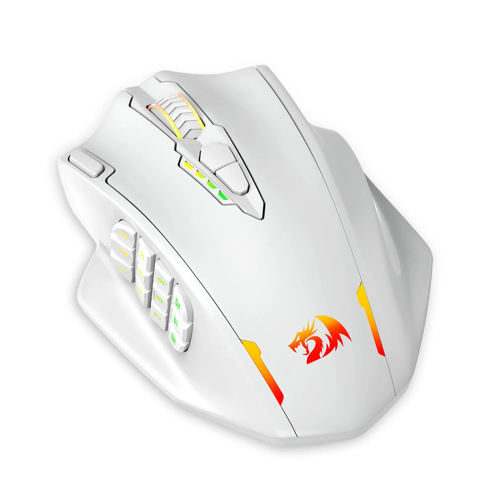 Redragon M913 Gaming 16000 DPI Wired 2.4Ghz Wireless RGB Optical Gamer Mice 16 Programmable Buttons, BlackWhite Mouse