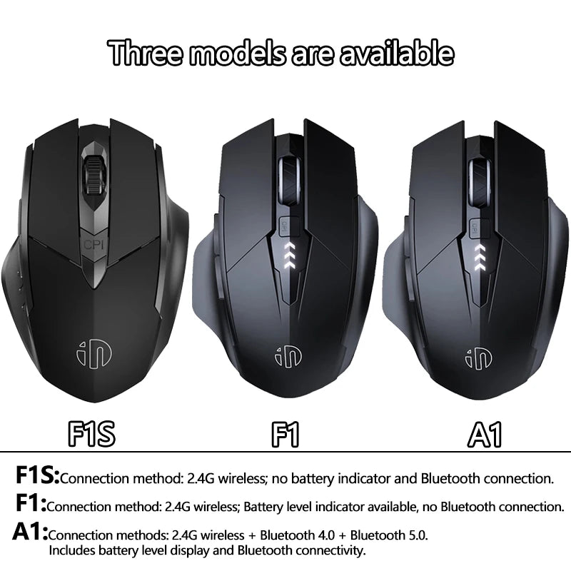 INPHIC F1SF1A1 2.4G Wireless Mouse 500mAh Ergonomic Rechargeable Silent Mouse Office Home Laptop Desktop Computer Universal