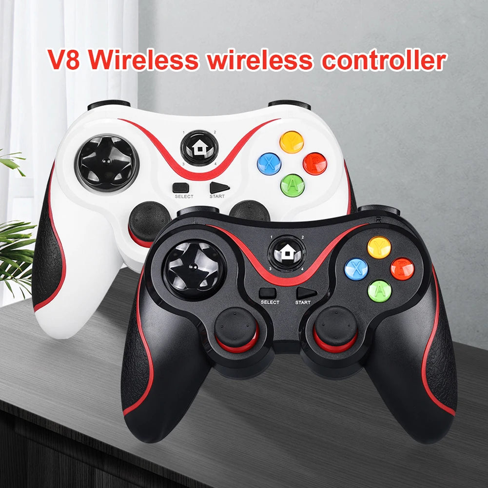 V8 2.4G Wireless Game Controller Gamepad Joystick Dual Vibration Controller Gamepad for AndroidiOSPCPS3SwitchMobile Phone