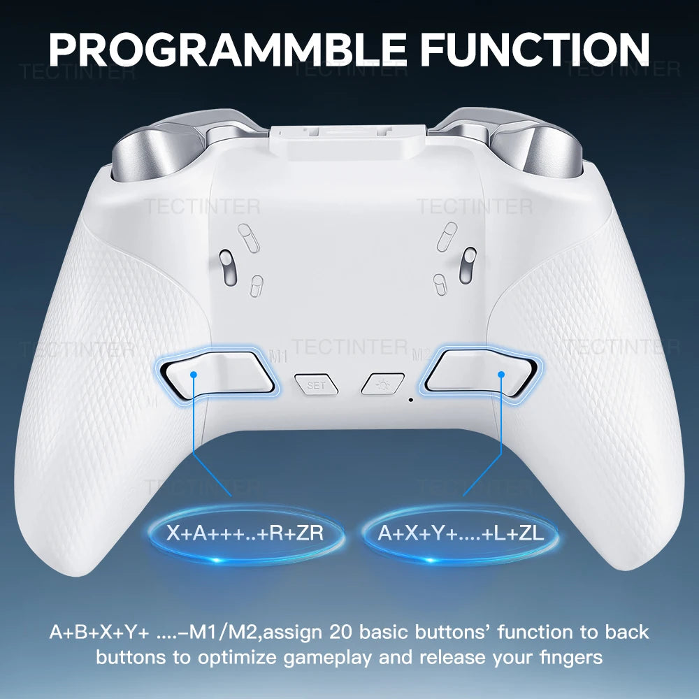 Bluetooth-Compatible Hall Effect Wireless Controller for Nintendo Switch1 & 2 PS4 IOS Android Gamepad Joystick for PC Controle