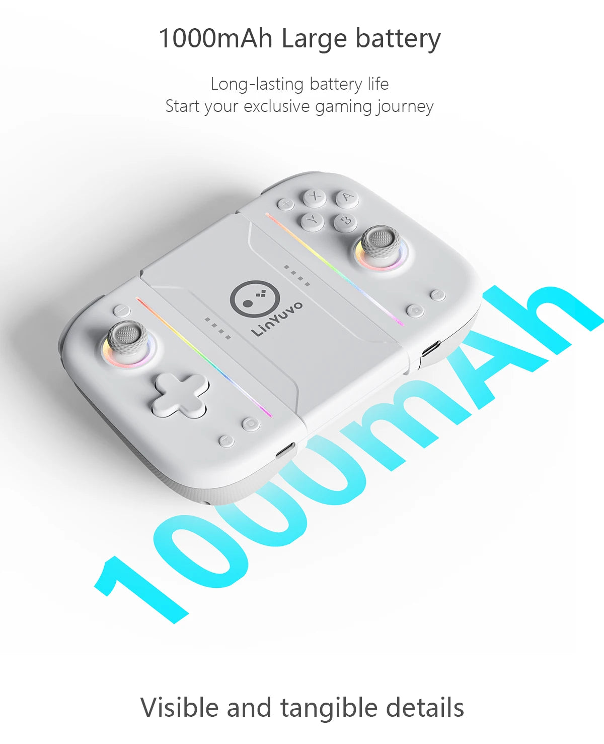 LinYuvo Wireless Switch Controller KS52 for Nintendo NSOLED,Wireless Joypad Controller with Adjustable Vibration&Large Battery